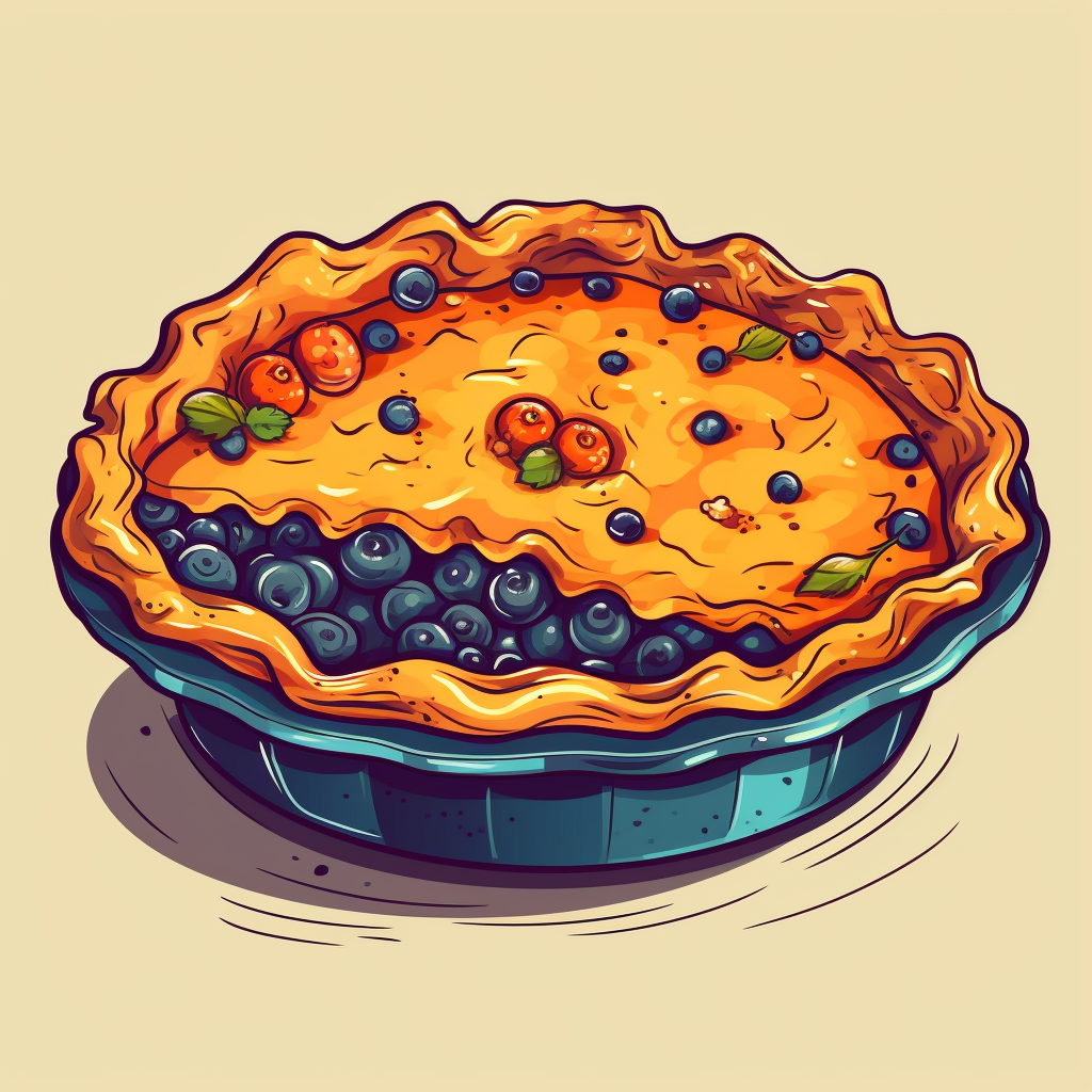 Cartoon Style Basic Pie Image