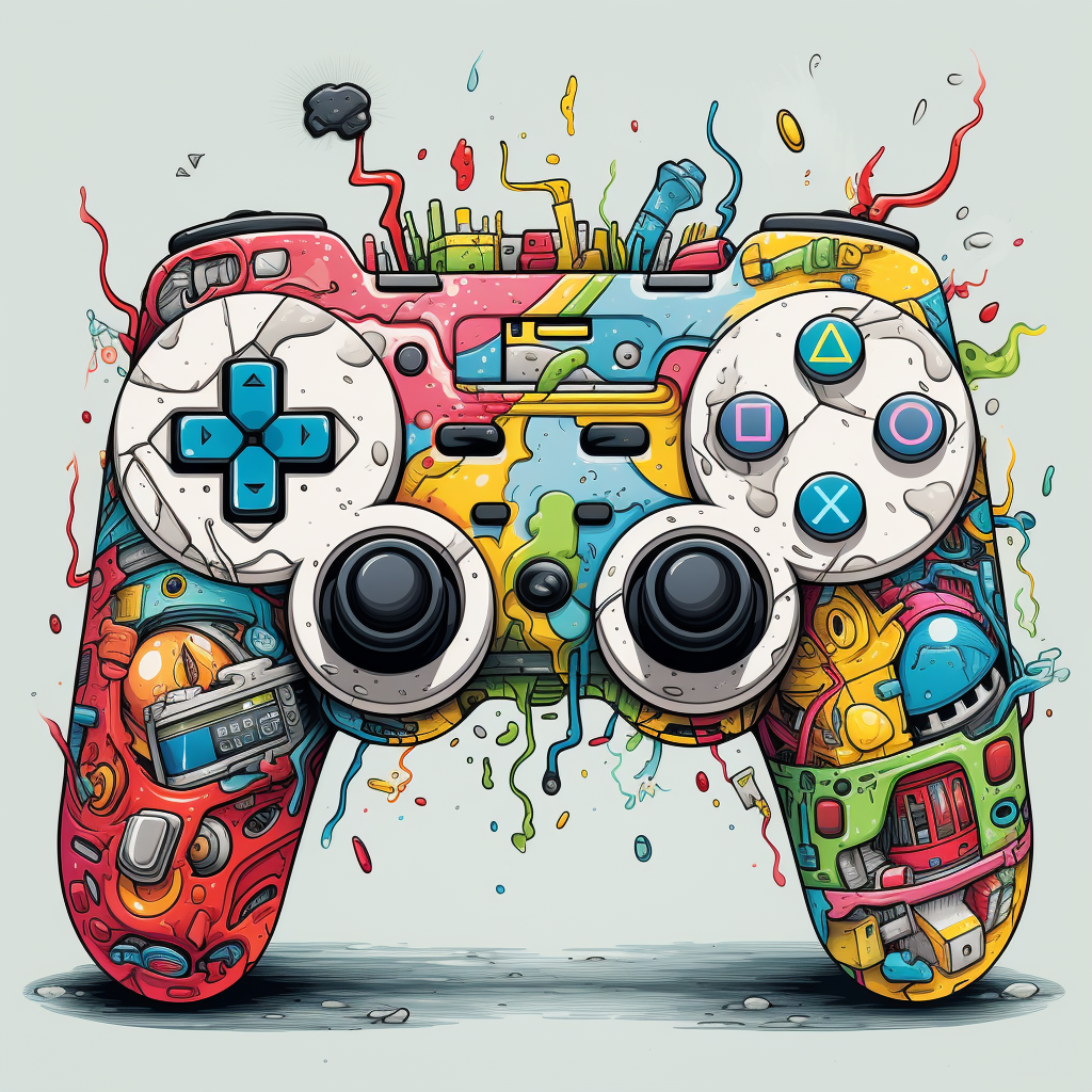 Cartoon Video Game Controller Picture