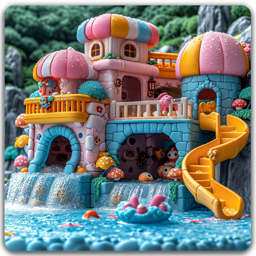 Cartoon Water Playground Wale