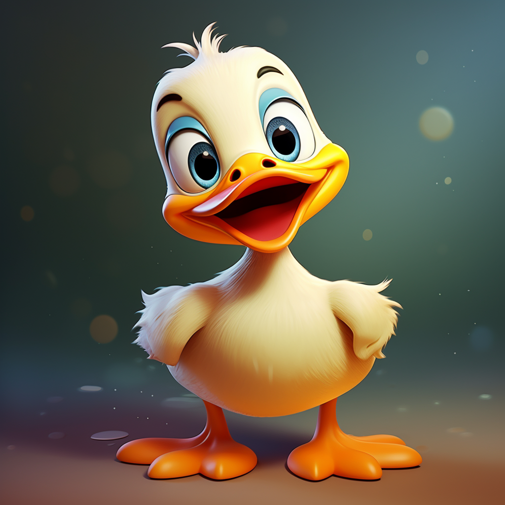 Cute cartoon duck illustration