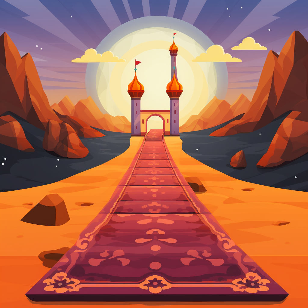 Fun and Vibrant Cartoon Magic Carpet