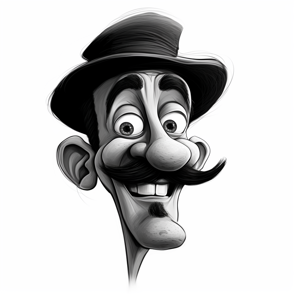 Cartoon narrator with friendly expression