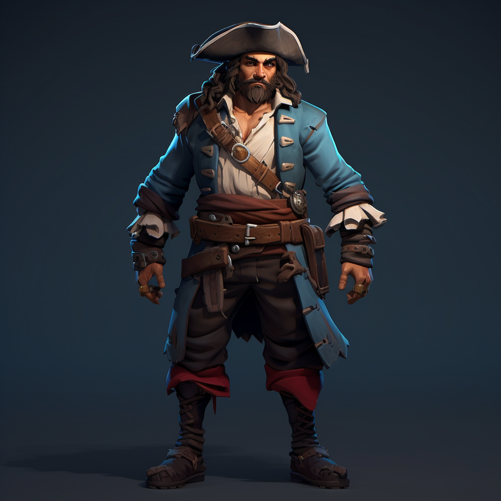 Cartoonish Gaming Character Pirate