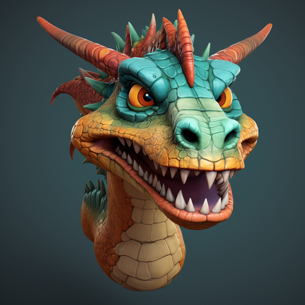 Dragon Head Cartoon