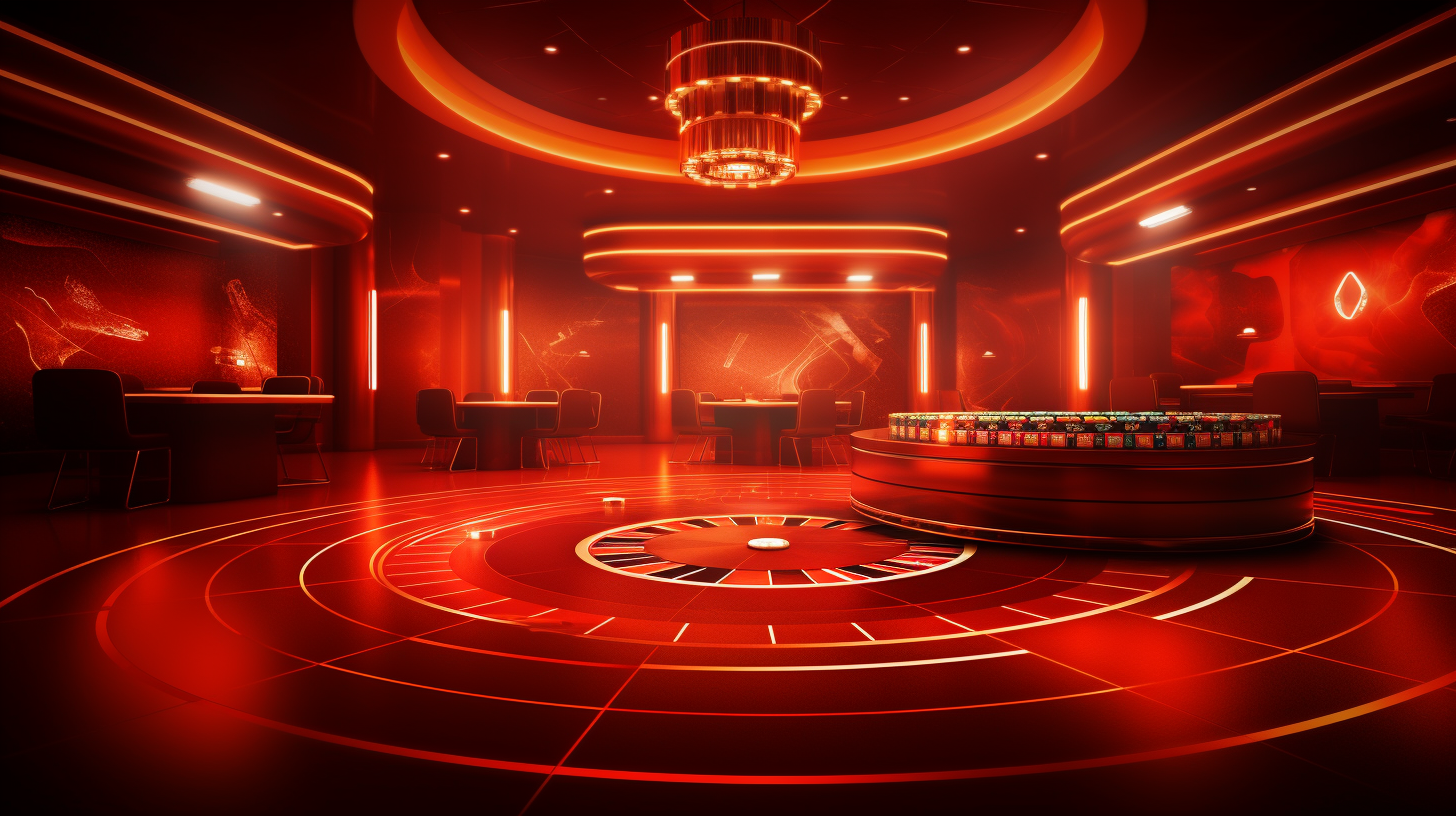 Colorful casino background with orange and red tones