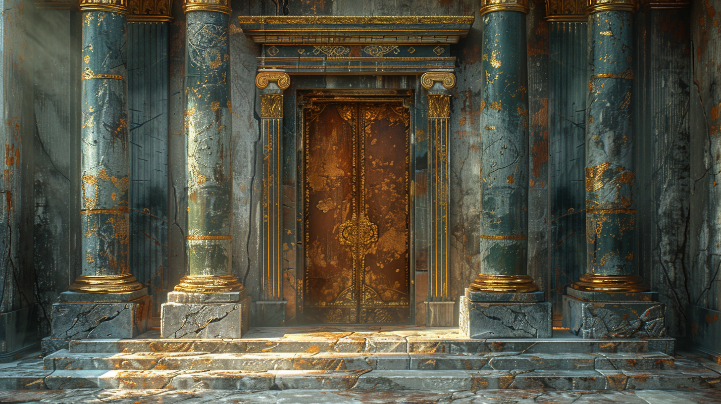 Ornate door in treasure room