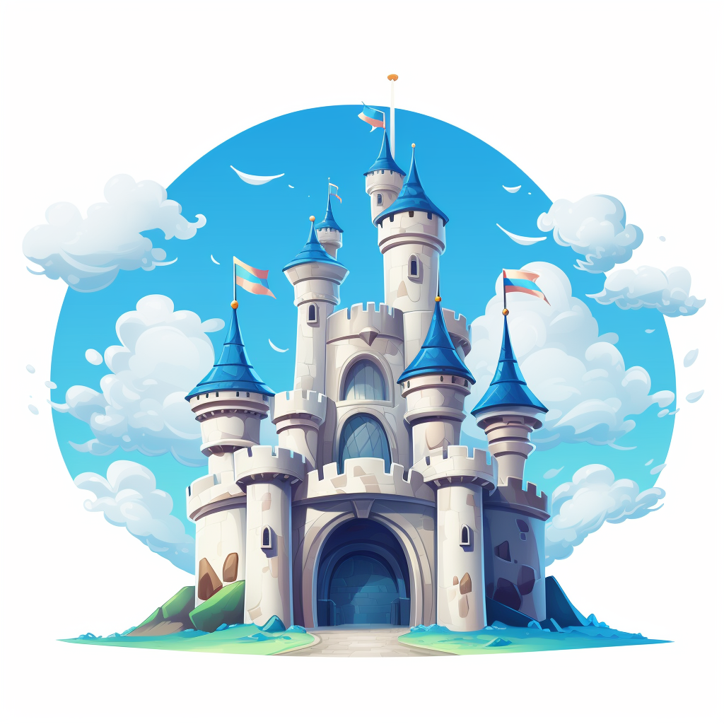 Castle vector logo on transparent background