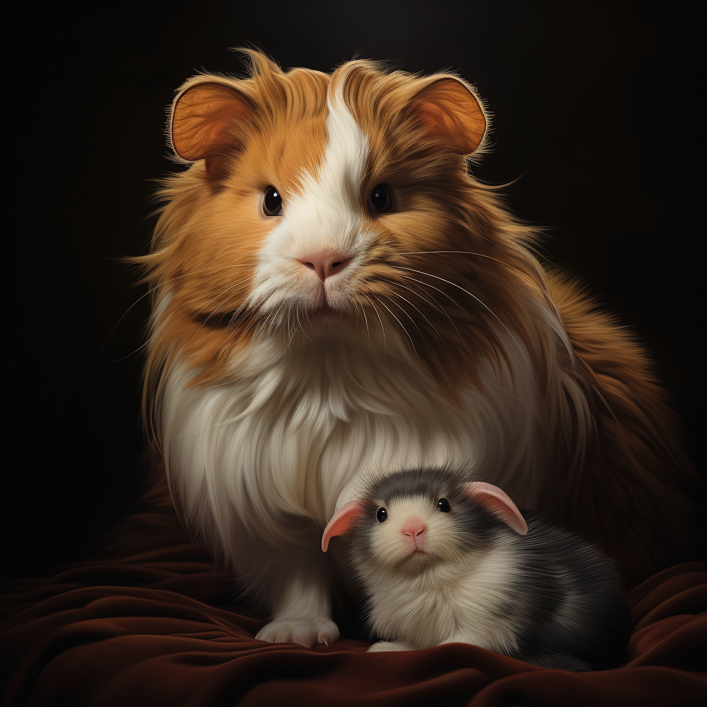 Adorable Cat Guinea Pig Offspring