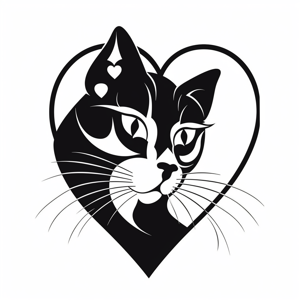 Laser engraved cat love sign