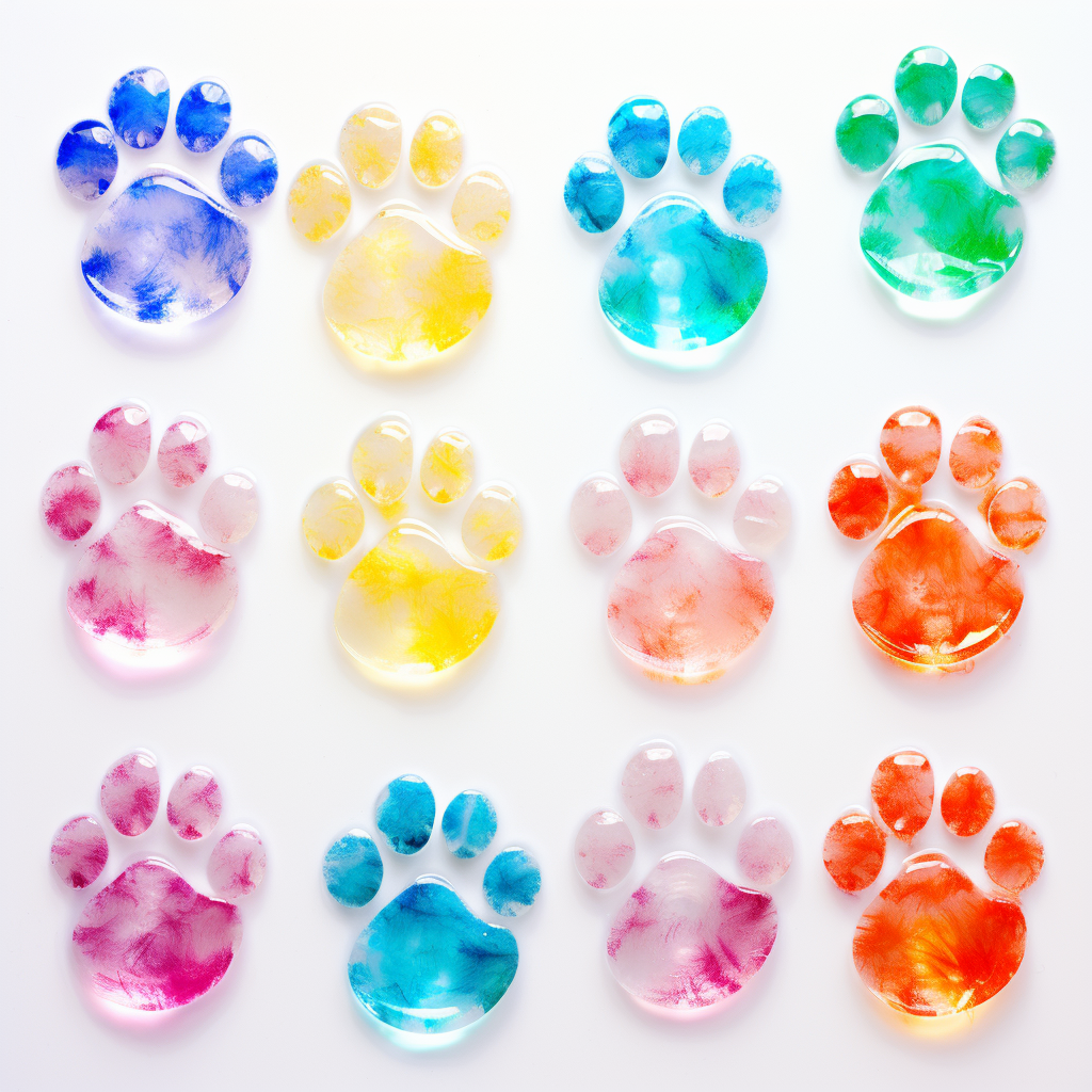 Translucent Cat Paw Prints