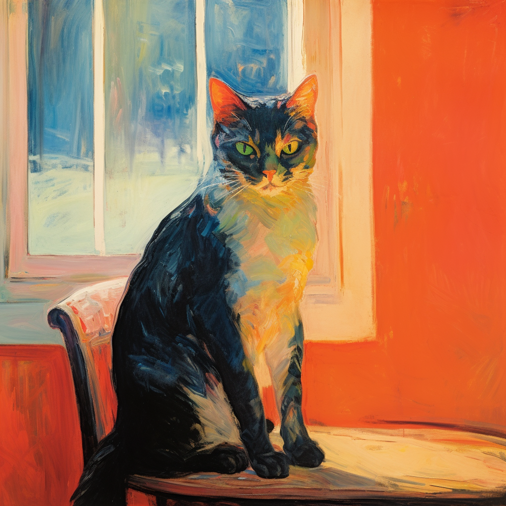 Edvard Munch's cat portrait