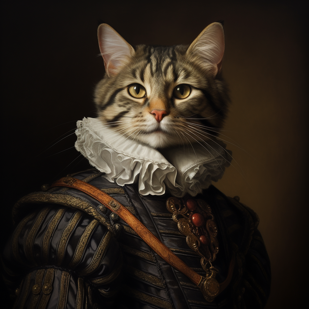 Cat portrait by Michelangelo artwork