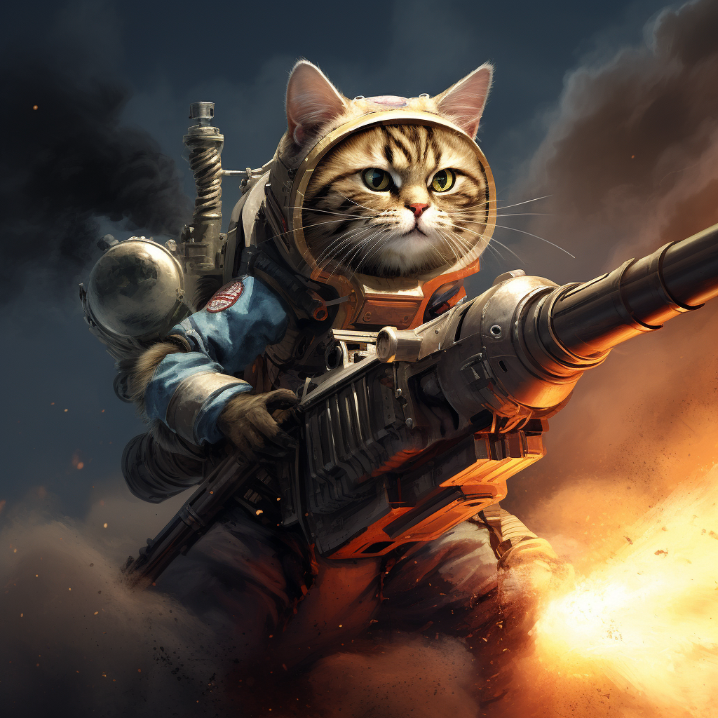 Cat with Rocket Launcher