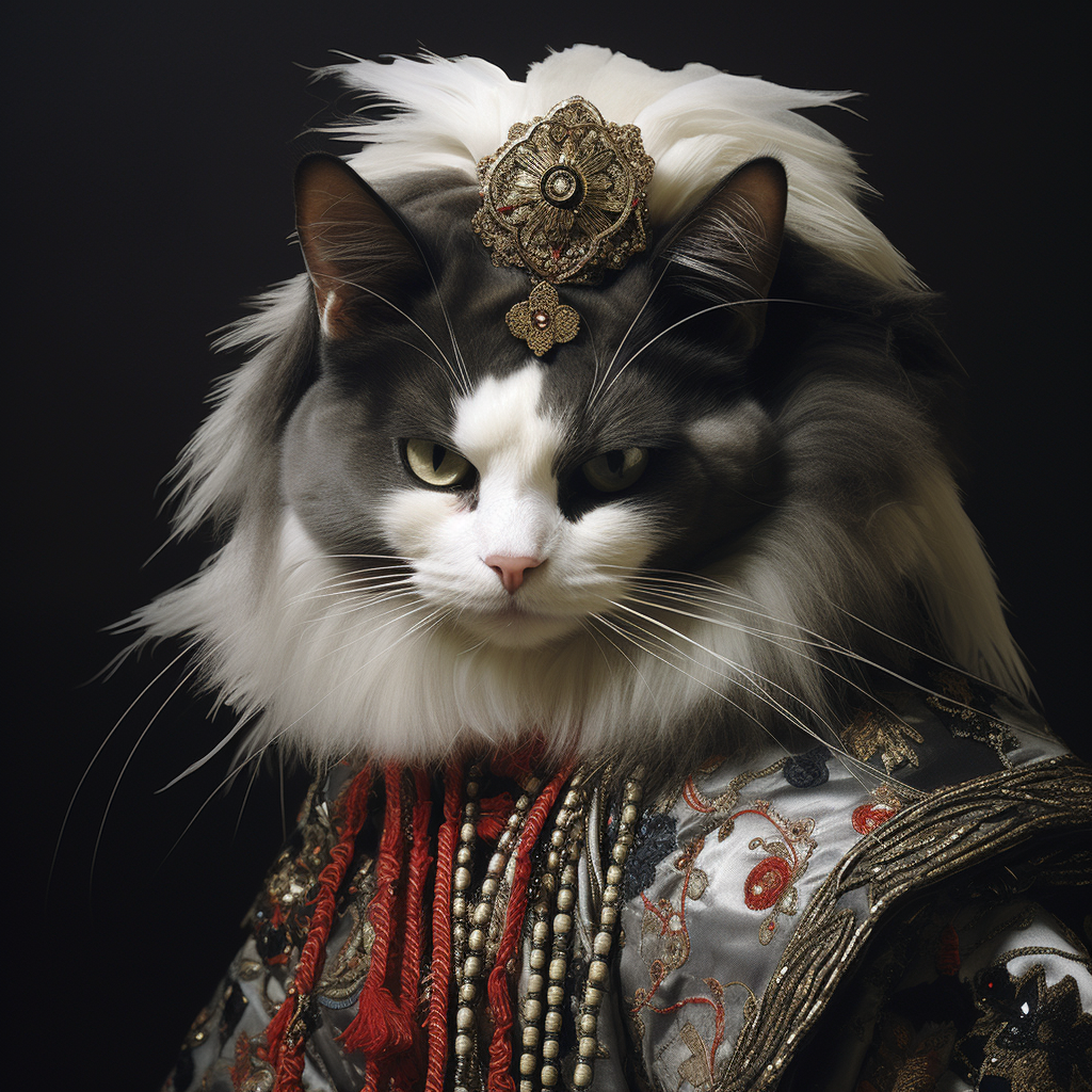 Cat painted as Turandot