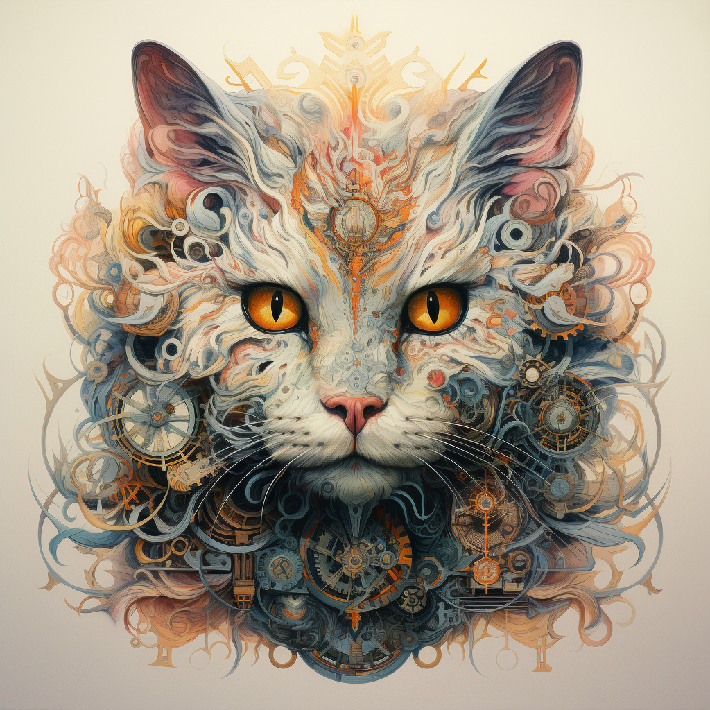 Adorable cat illustration design