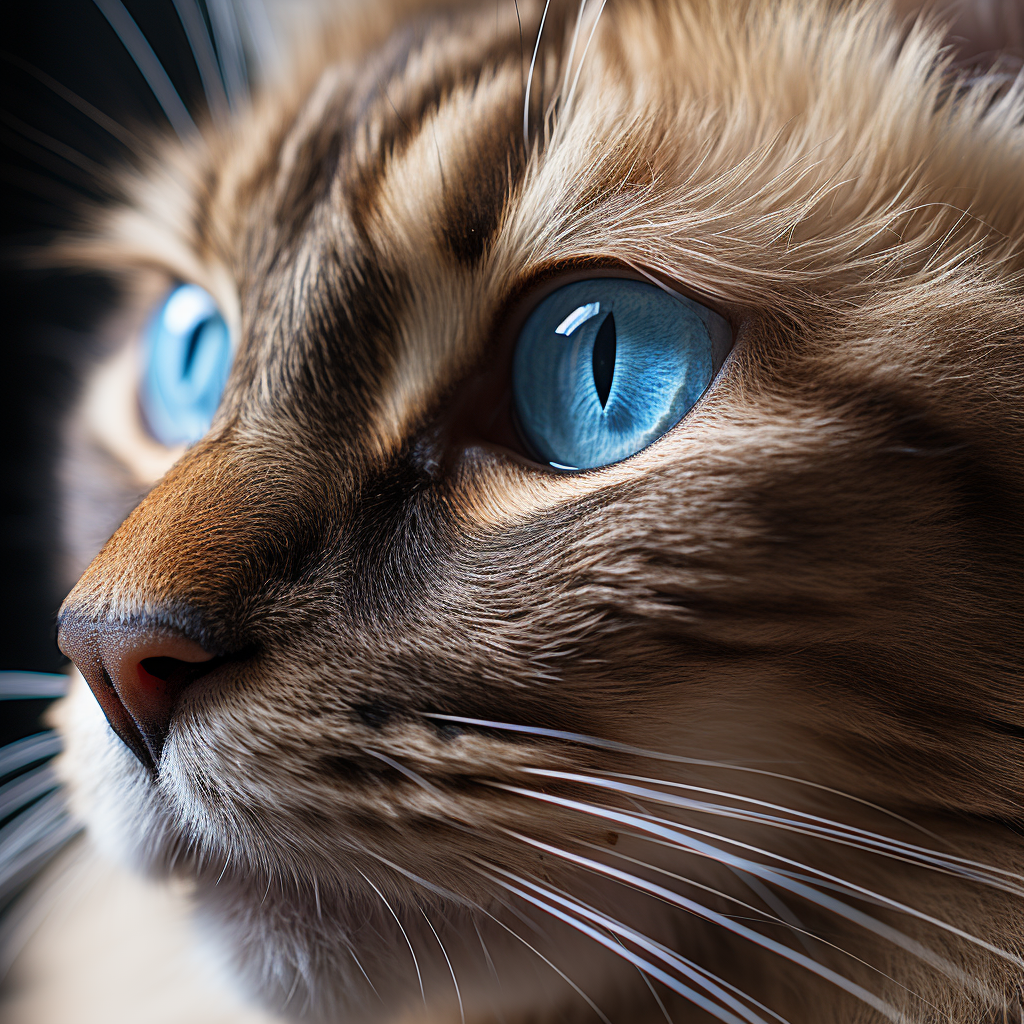 Beautiful cat with blue eyes