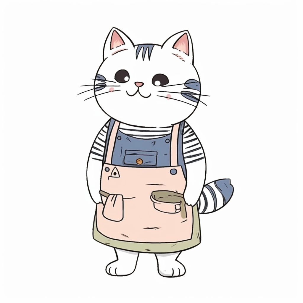 Cat character illustration by artist Kun