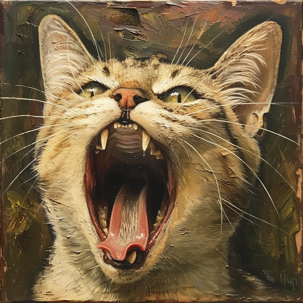 Cat with Whiskers Painting