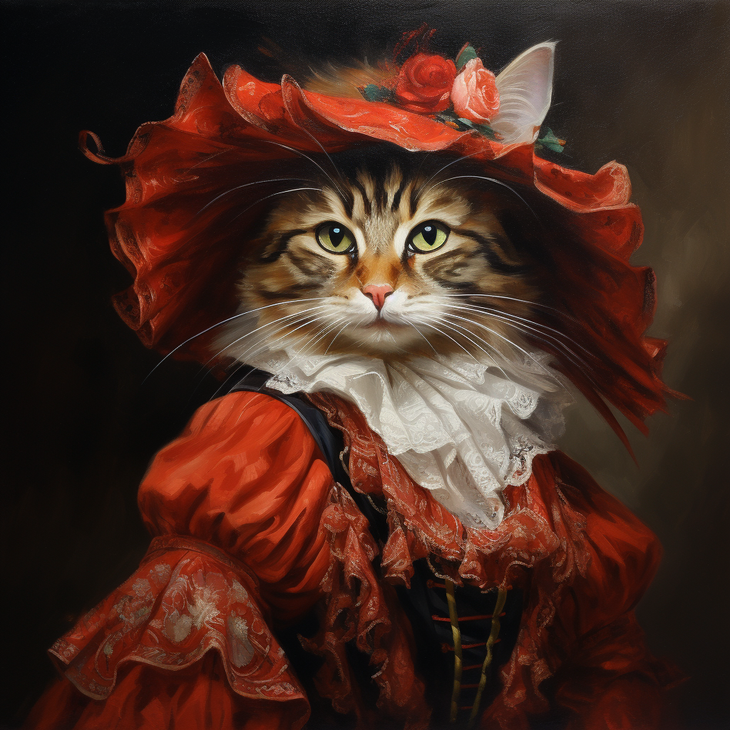 Adorable cat painted as Carmen