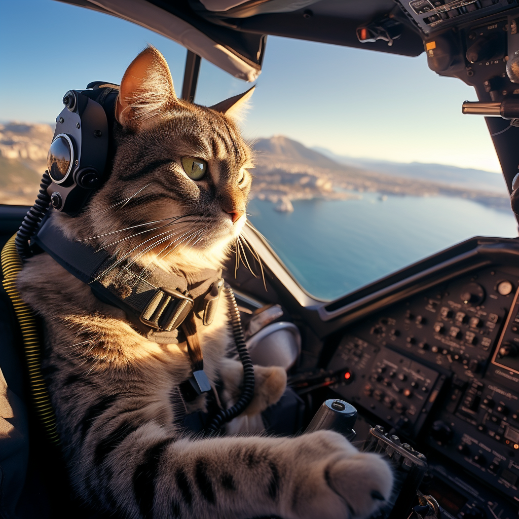 Cat Pilot on Laputa Island