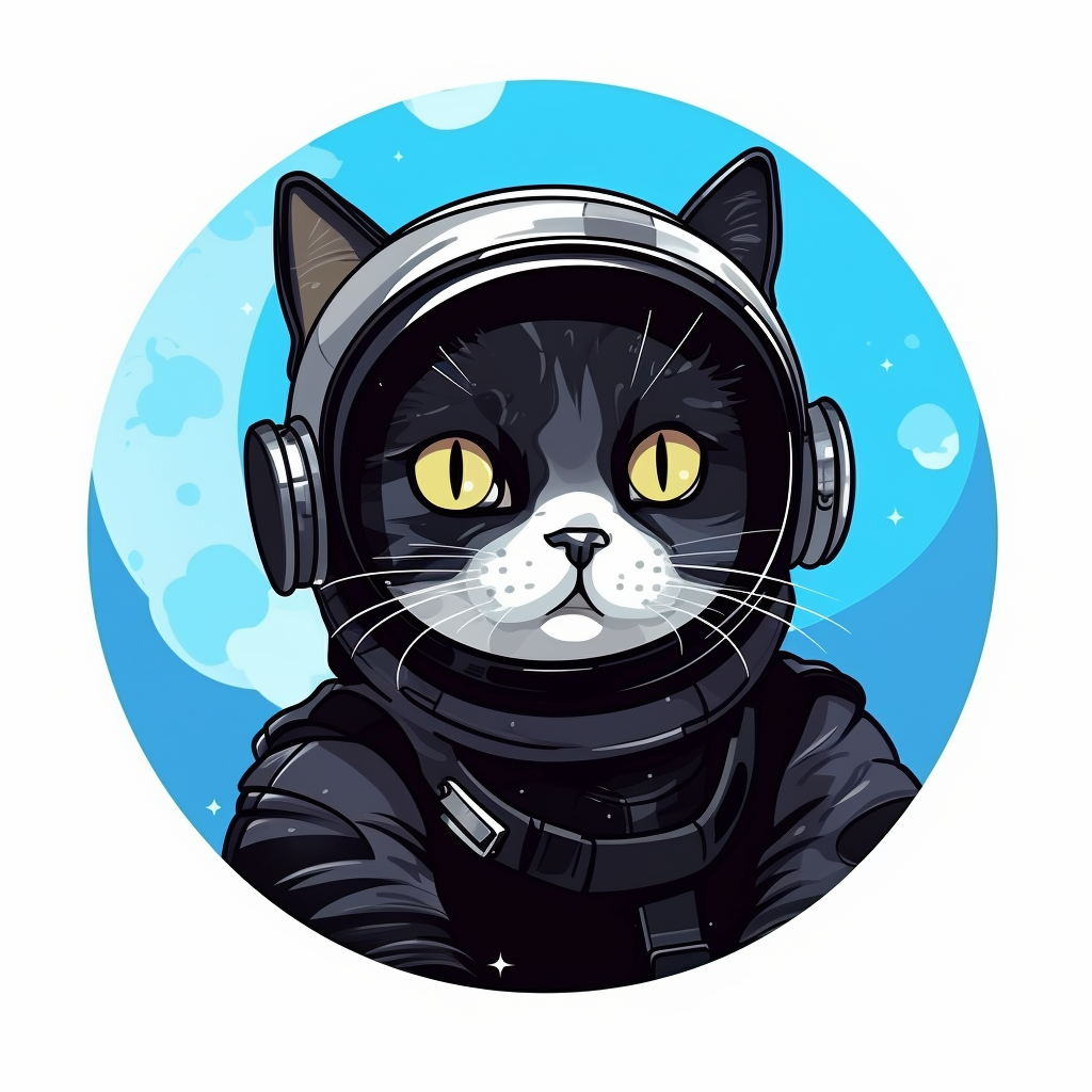 Black Cat in Space Suit with VR Goggles