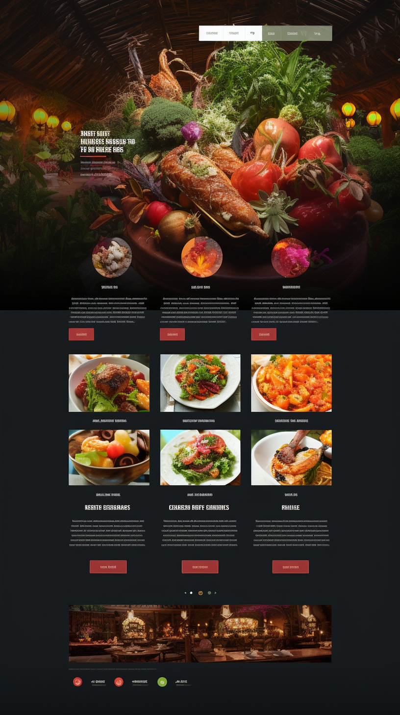 Colorful catering website with UX UI design