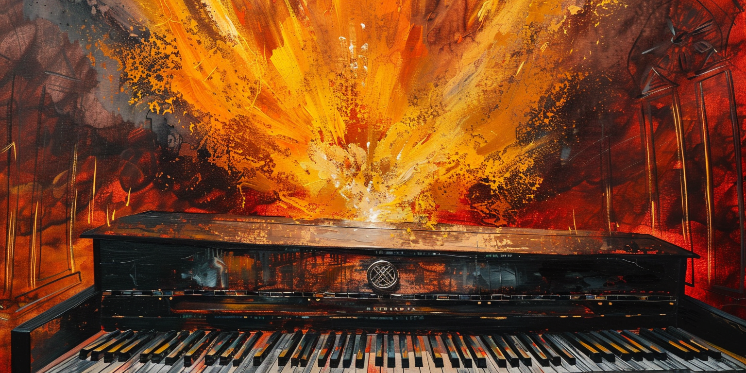 Emotional Cathedral Piano Abstract Art