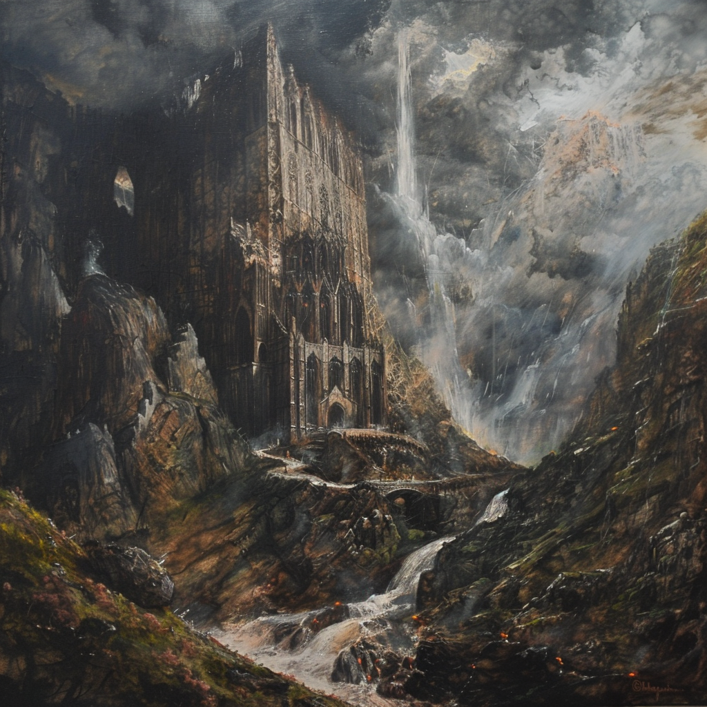 Mountain Cathedral Painting Artwork