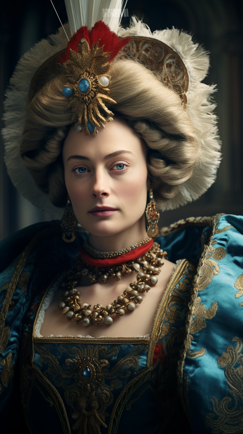 Hyper realistic illustration of Catherine the Great