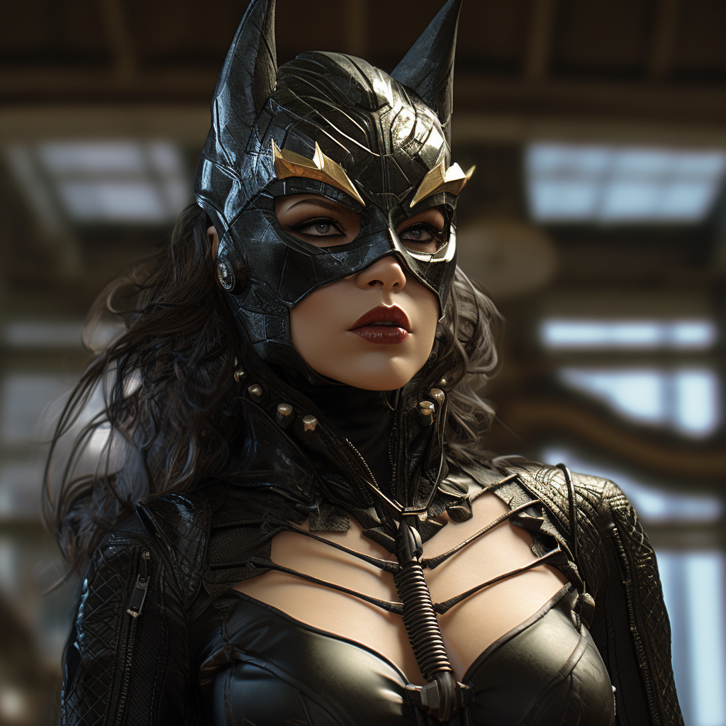 Catwoman in hyperrealistic detail