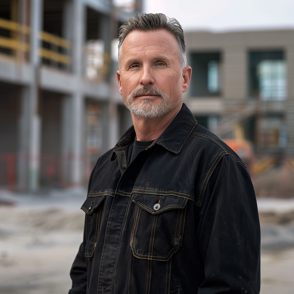 Caucasian American Male Portrait in Construction Field