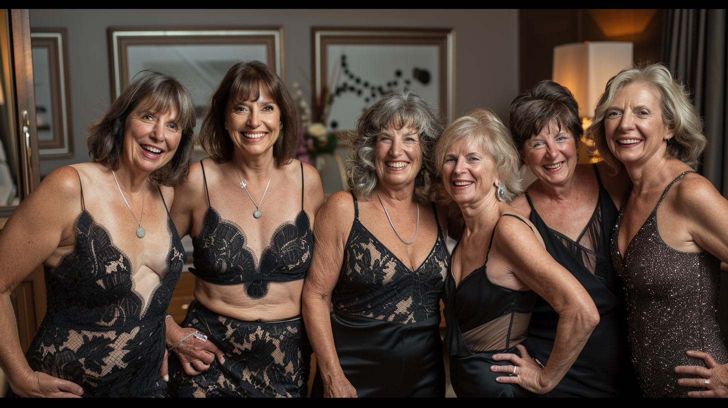 Group of Women in Swimwear Smiling