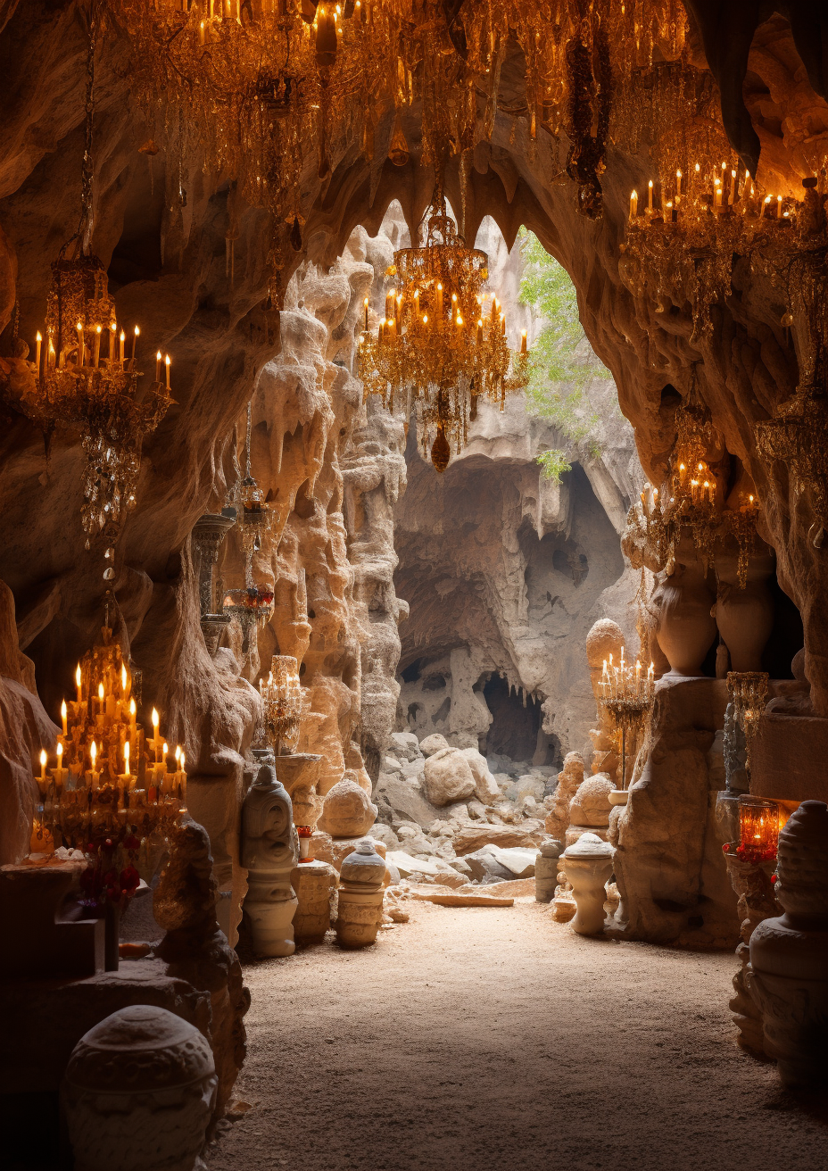 Oriental Cave Echoes Door Knocker