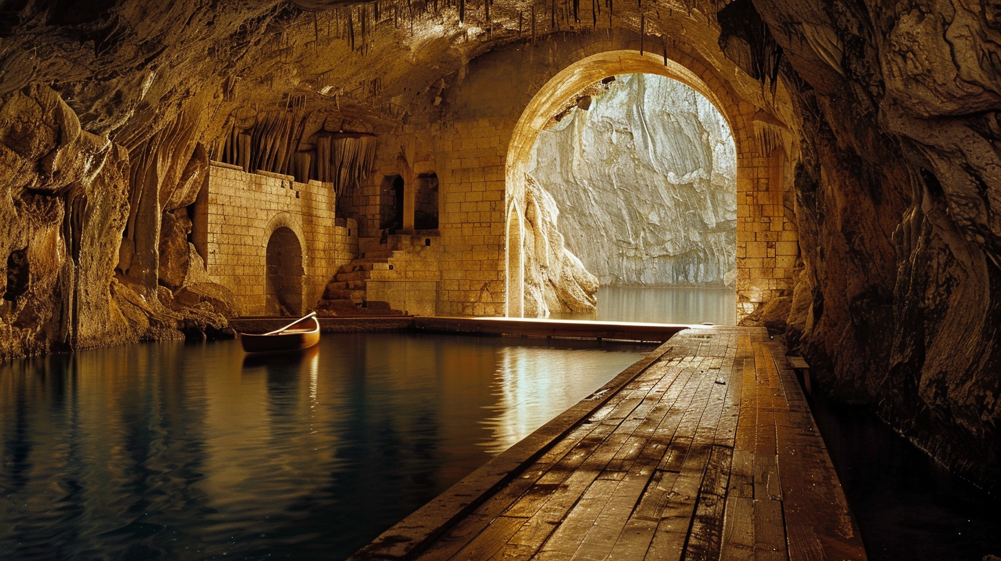 Dock in Dark Cave Fortress