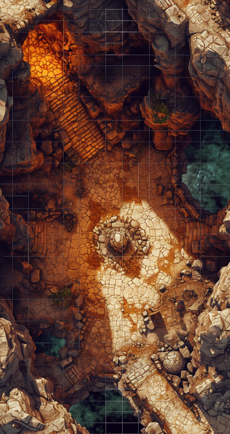 Cave Tile Set Grid