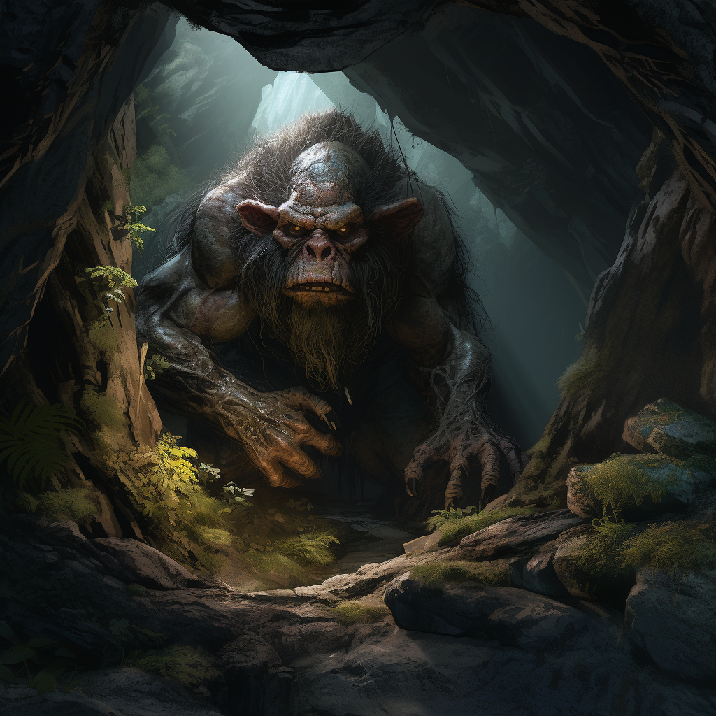 Cave troll named Harold in deep thought