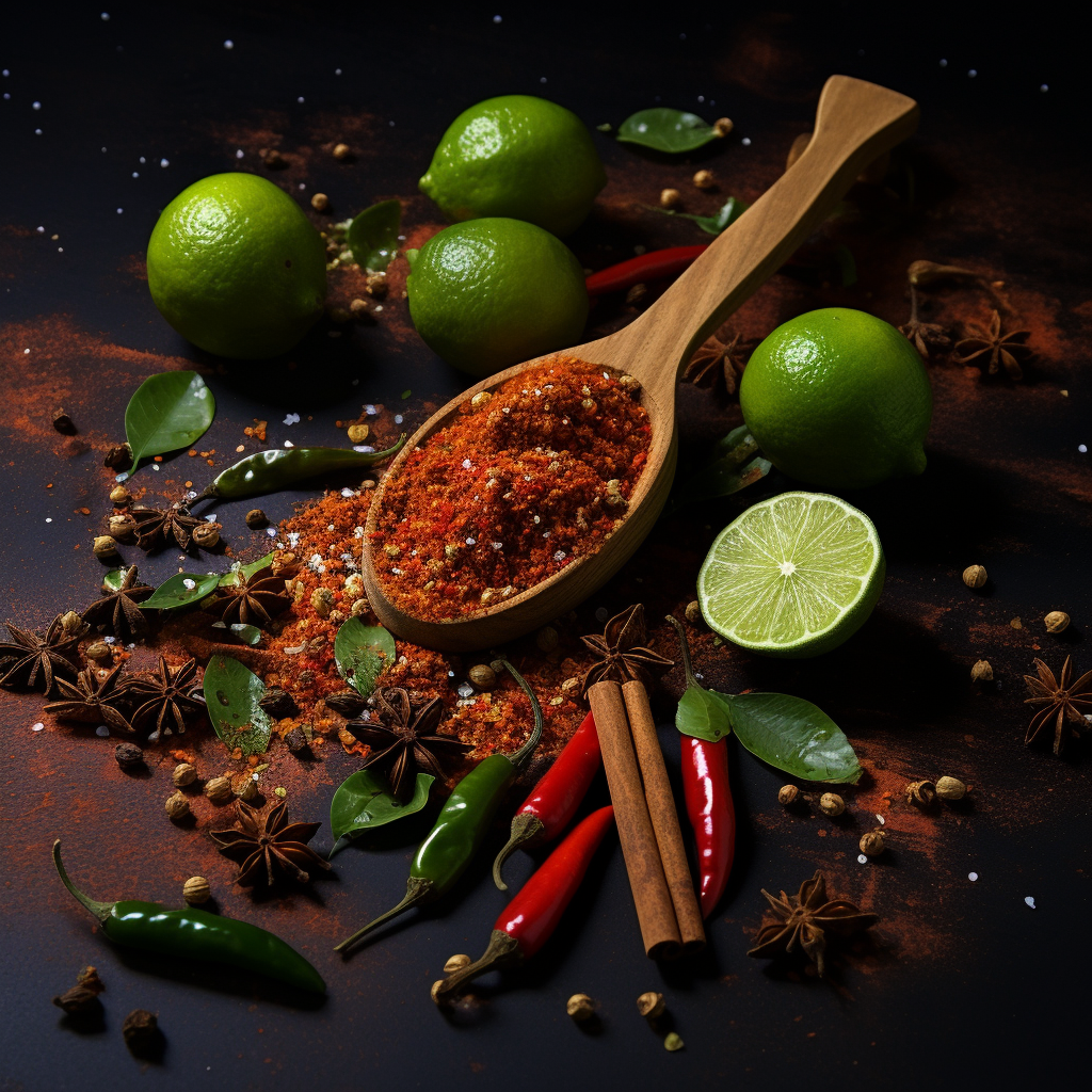 Aesthetic image of cayenne pepper and lime ingredients