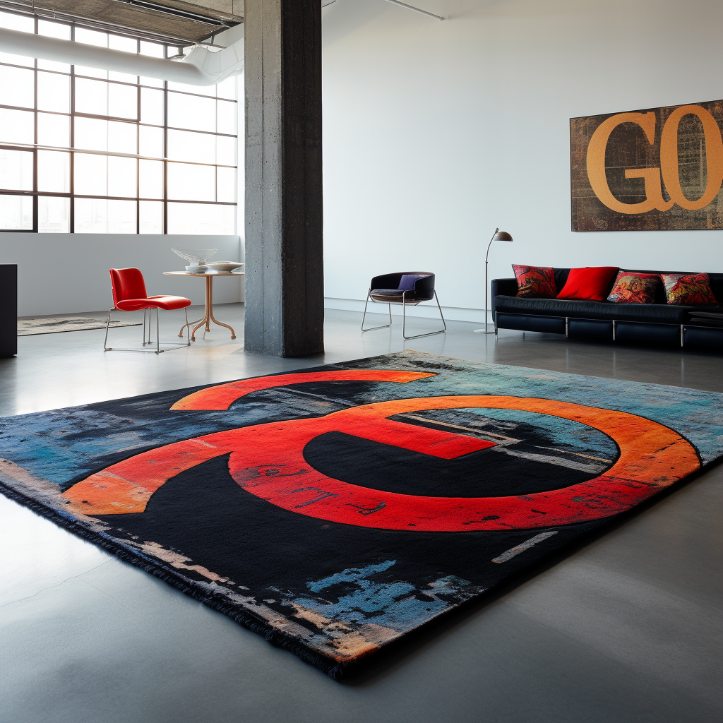 CDG Logo Rug in Unique Room