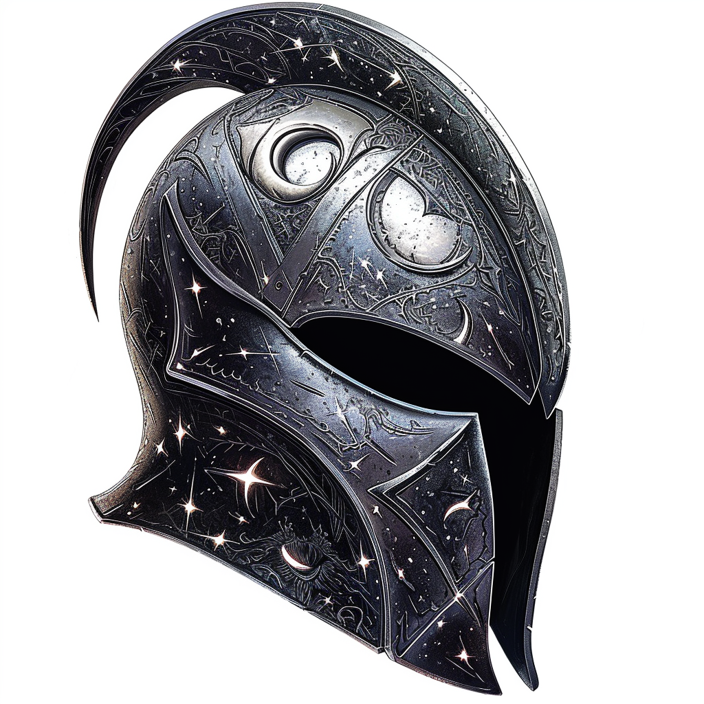 Celestial Guardian's Helmet, Moonlit Silver