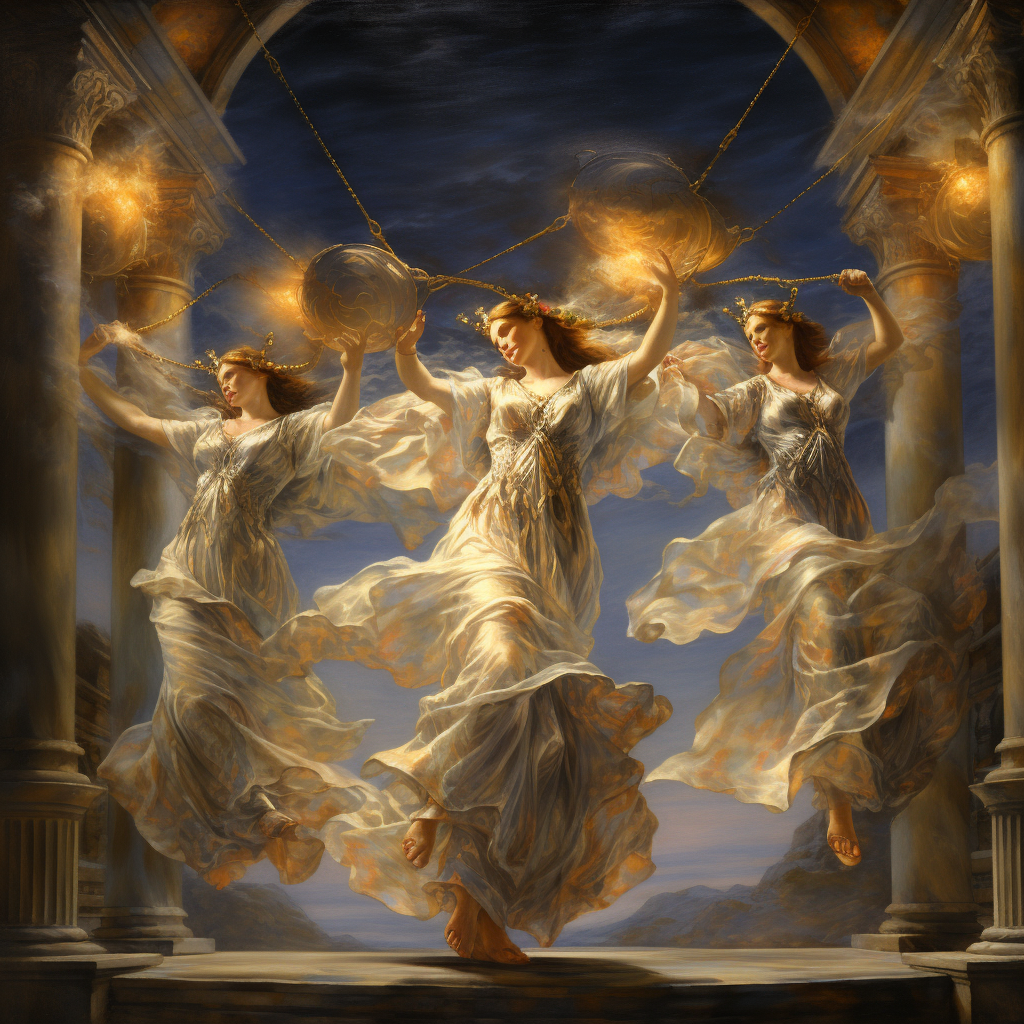 Glowing Celestial Muses Inspiring Creativity