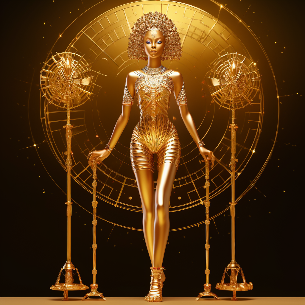 Astral Egyptian Goddess with Distinguished Cosmological Aura