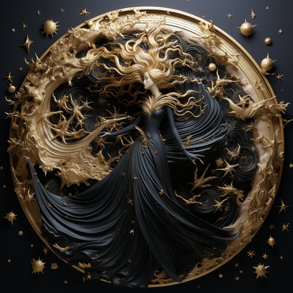 Eccentric Decorations Dark Gold Celestial Image
