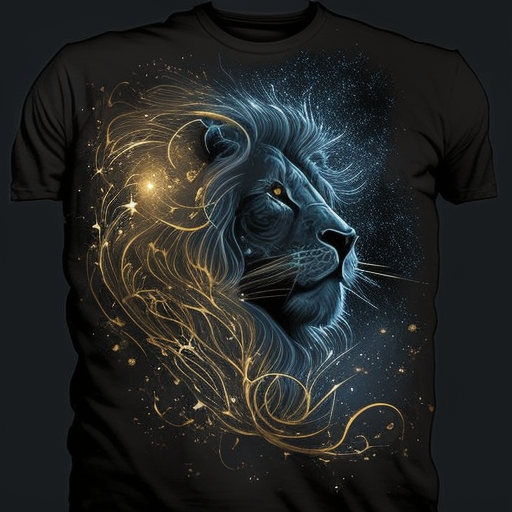 Celestial lion t-shirt design