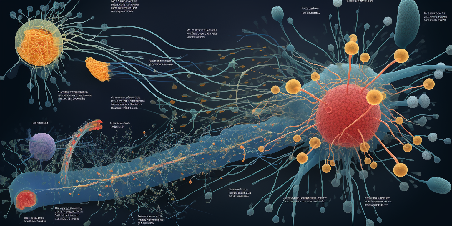 Illustration of Cell Junctions and Cytoskeleton Structures