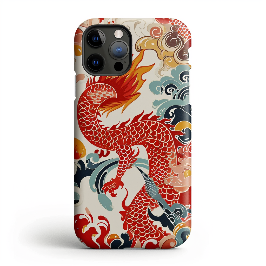 Cell Phone Case with Dragon Motifs