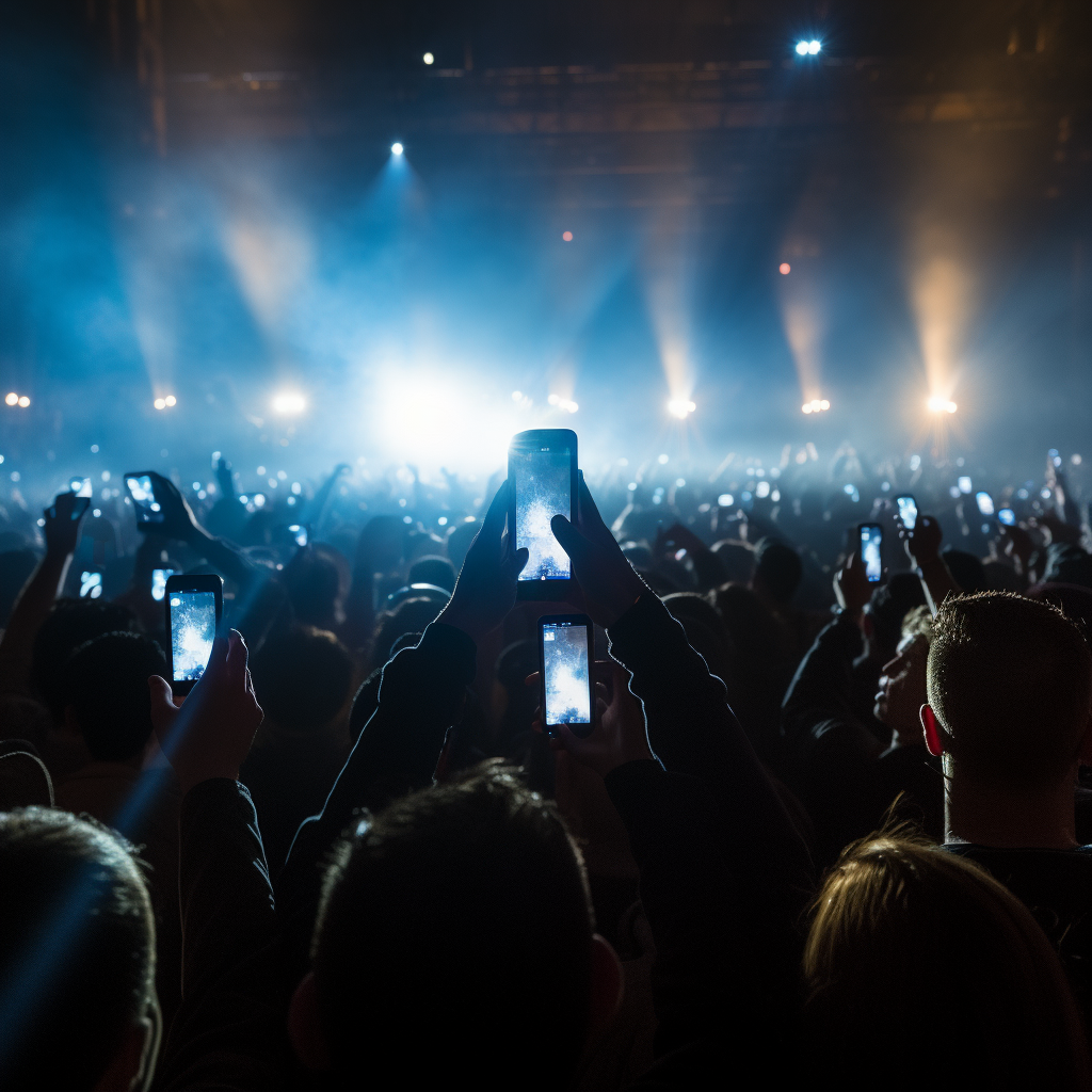 Cellphone Flashing at Concert