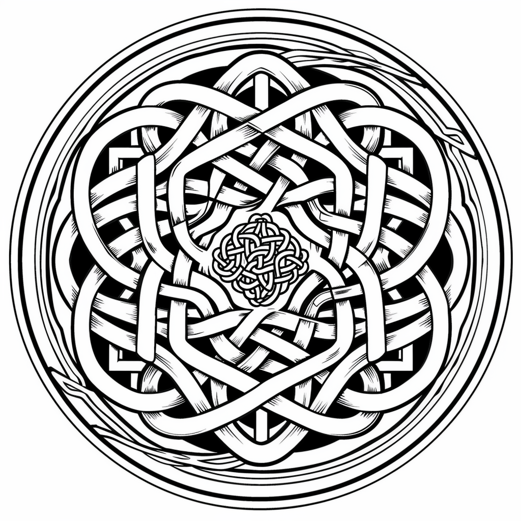 Celtic Knot Oval Ornament Design