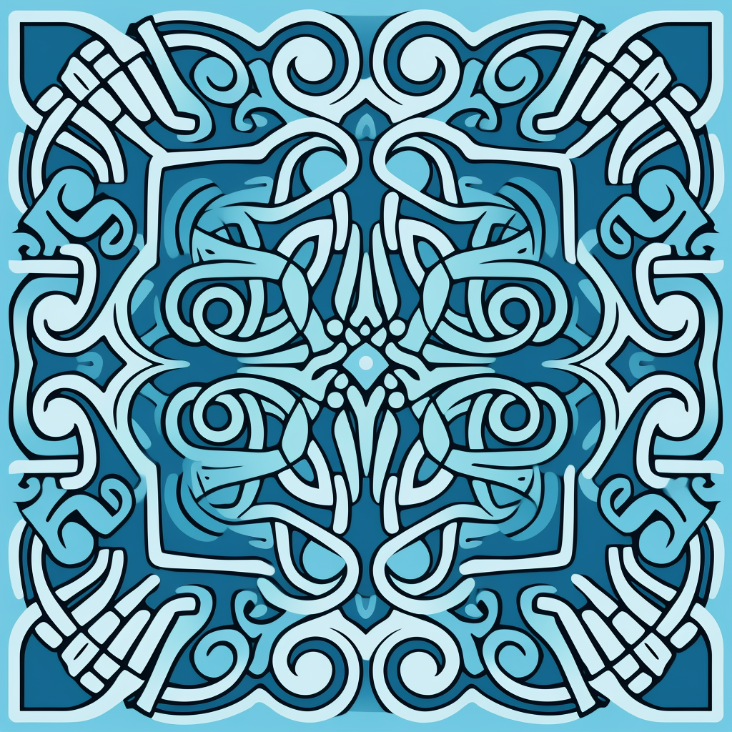 Detailed Celtic Norse Repeating Pattern Illustration