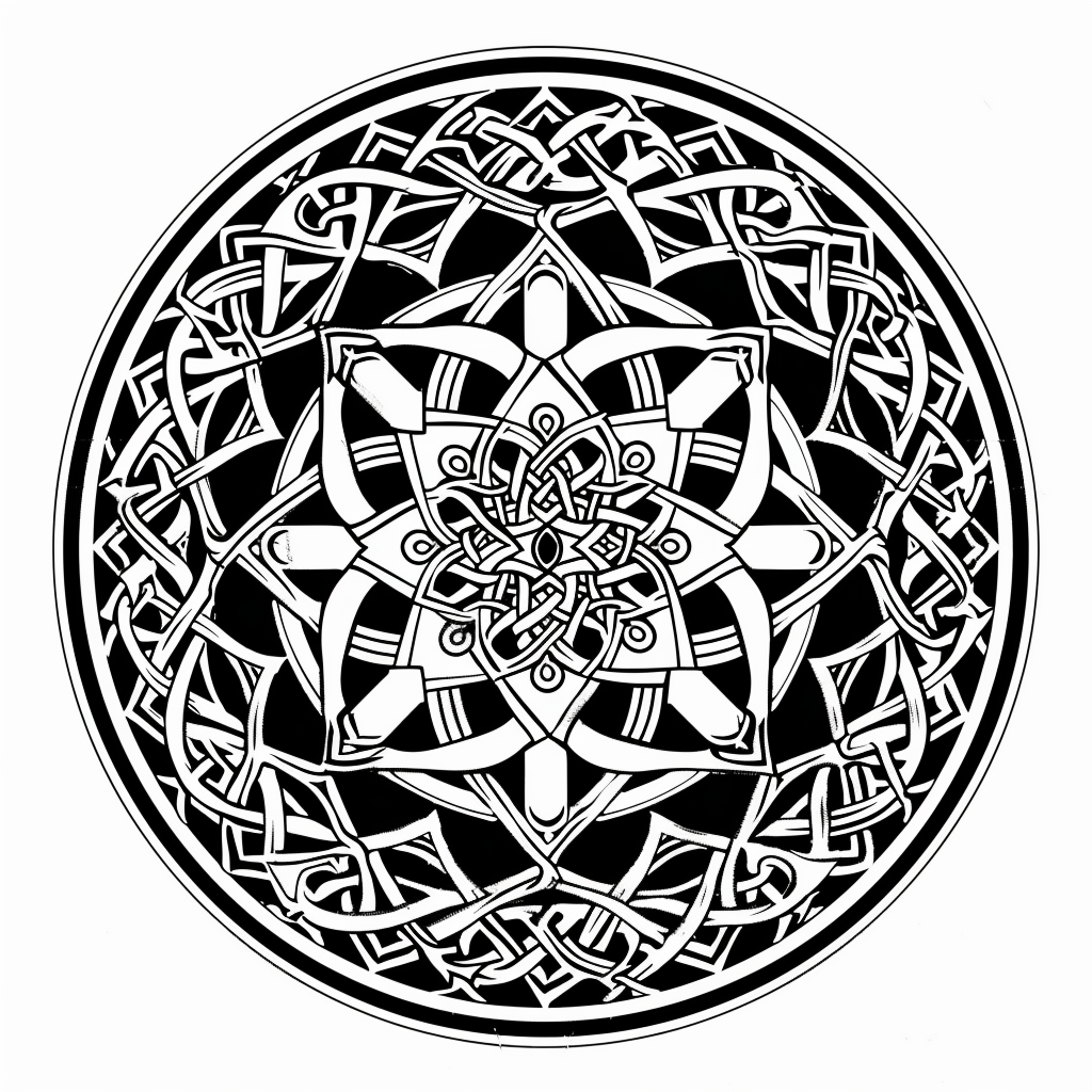 Black and white celtic ornament