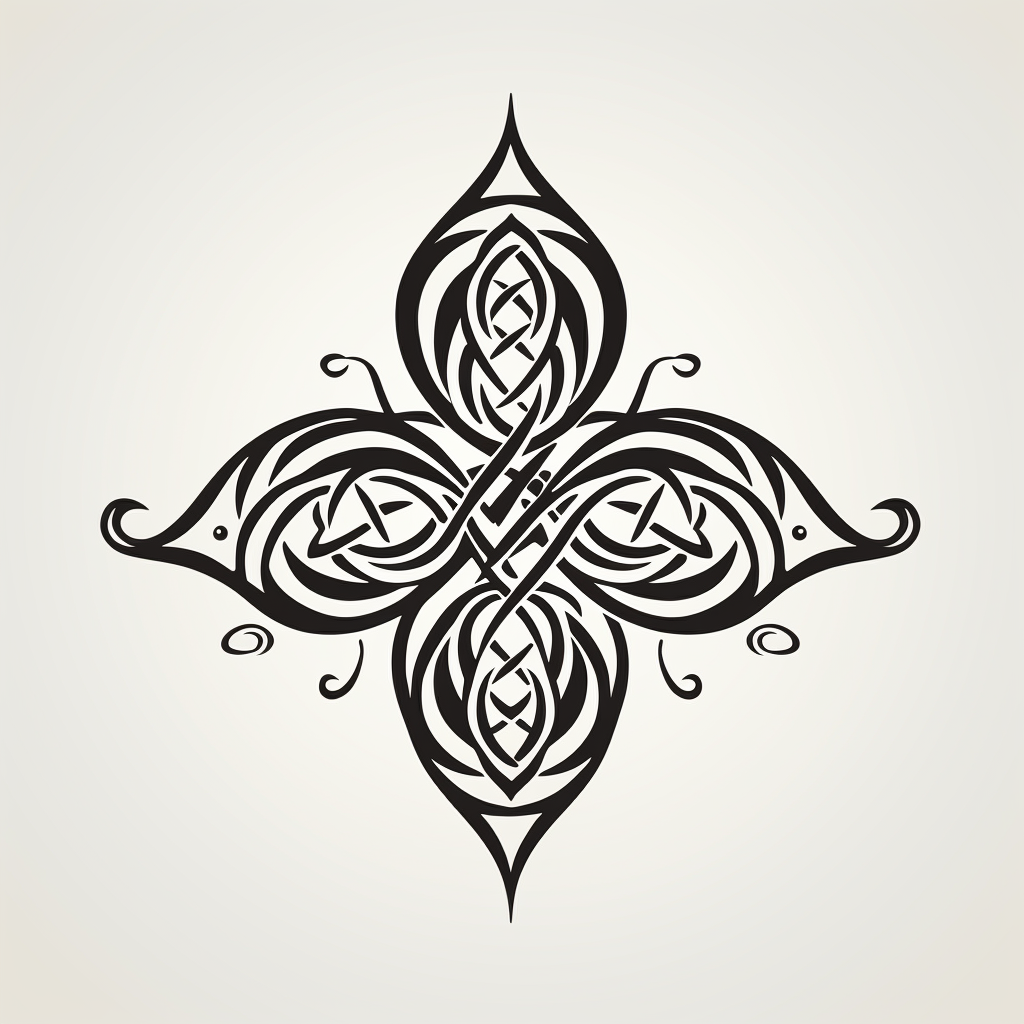 Celtic Trinity Knot Tattoo on White Background